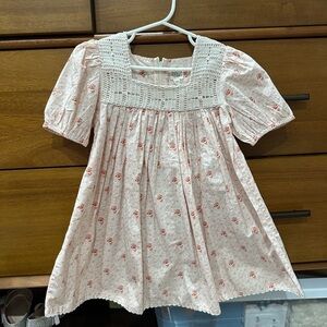 Floral Pink Kids Casual Dress